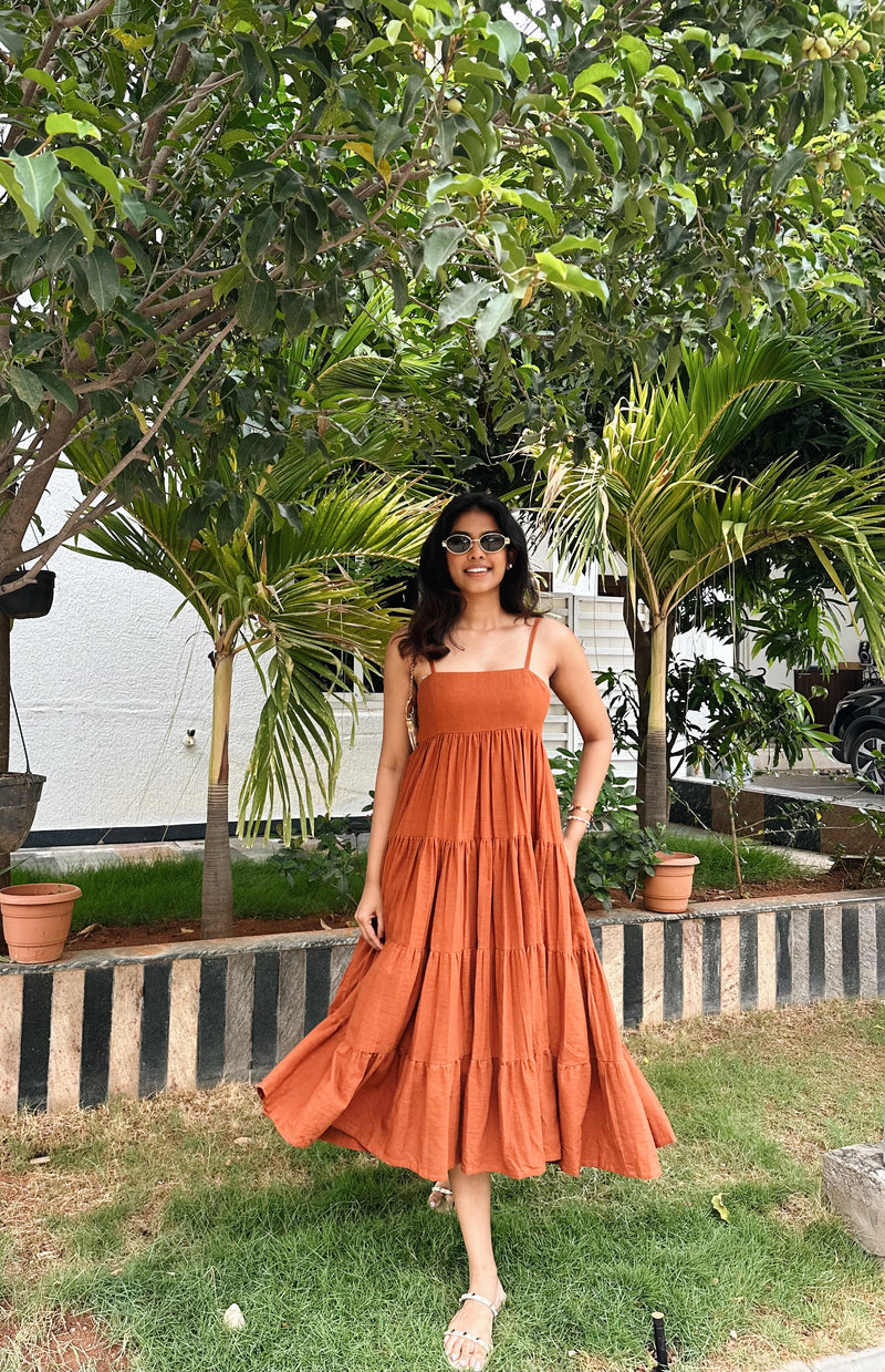 orange rustic dress Orange Dresses | Burnt & Copper