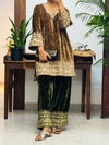 Velvet Kurta farshi salwar Set of 2