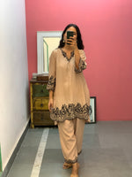 Short Beige Kurta set of 2