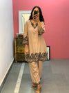 Short Beige Kurta set of 2