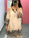 Short Beige Kurta set of 2