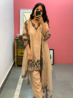 Short Beige Kurta set of 2