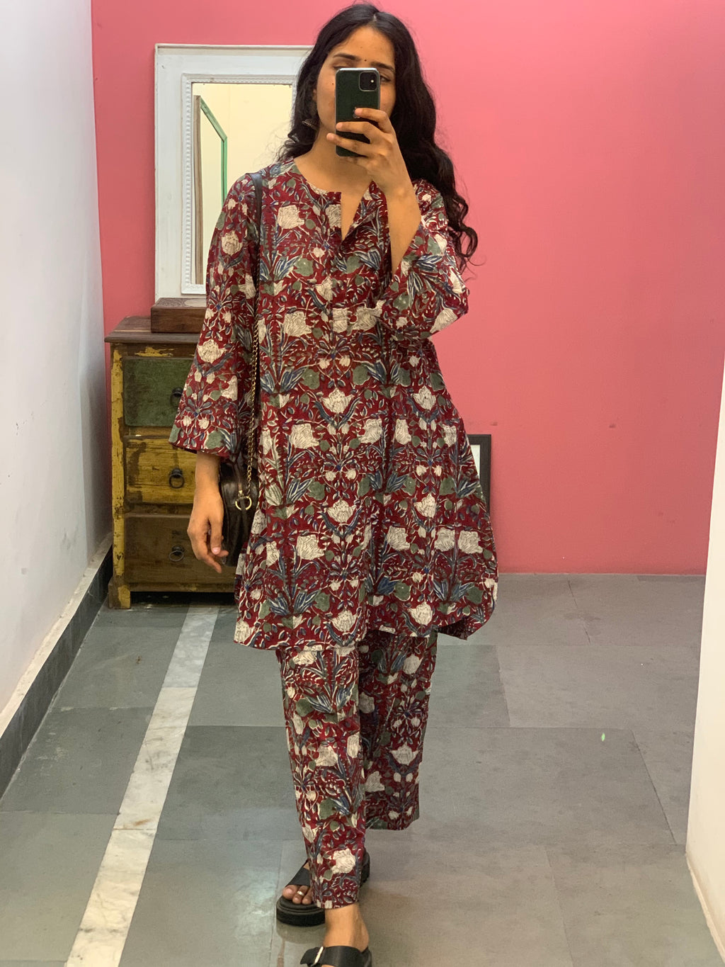 Handblock printed Coord set of 2