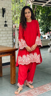 Crimson Red Kurta set of 2