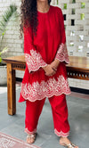Crimson Red Kurta set of 2
