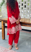 Crimson Red Kurta set of 2