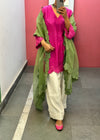 Short Pink Mul chanderi Farshi salwar Kurta set of 2