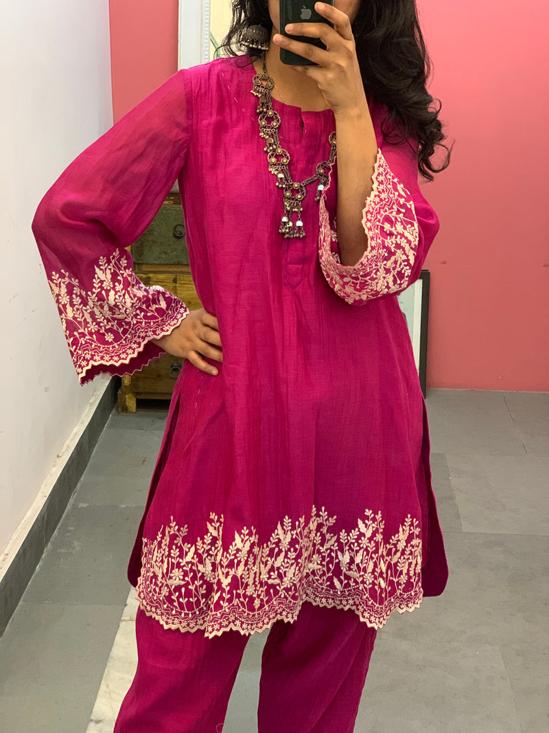 Short Pink Kurta set of 2