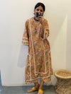 Mustard Yellow block print kurta Set of 2