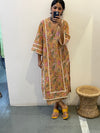 Mustard Yellow block print kurta Set of 2