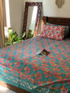 Green Double Bed Cotton Bedsheets